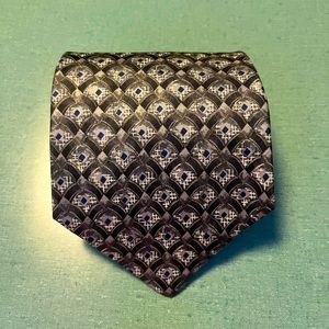 Barrington Olive Green, Blue and White Silk Dress Tie